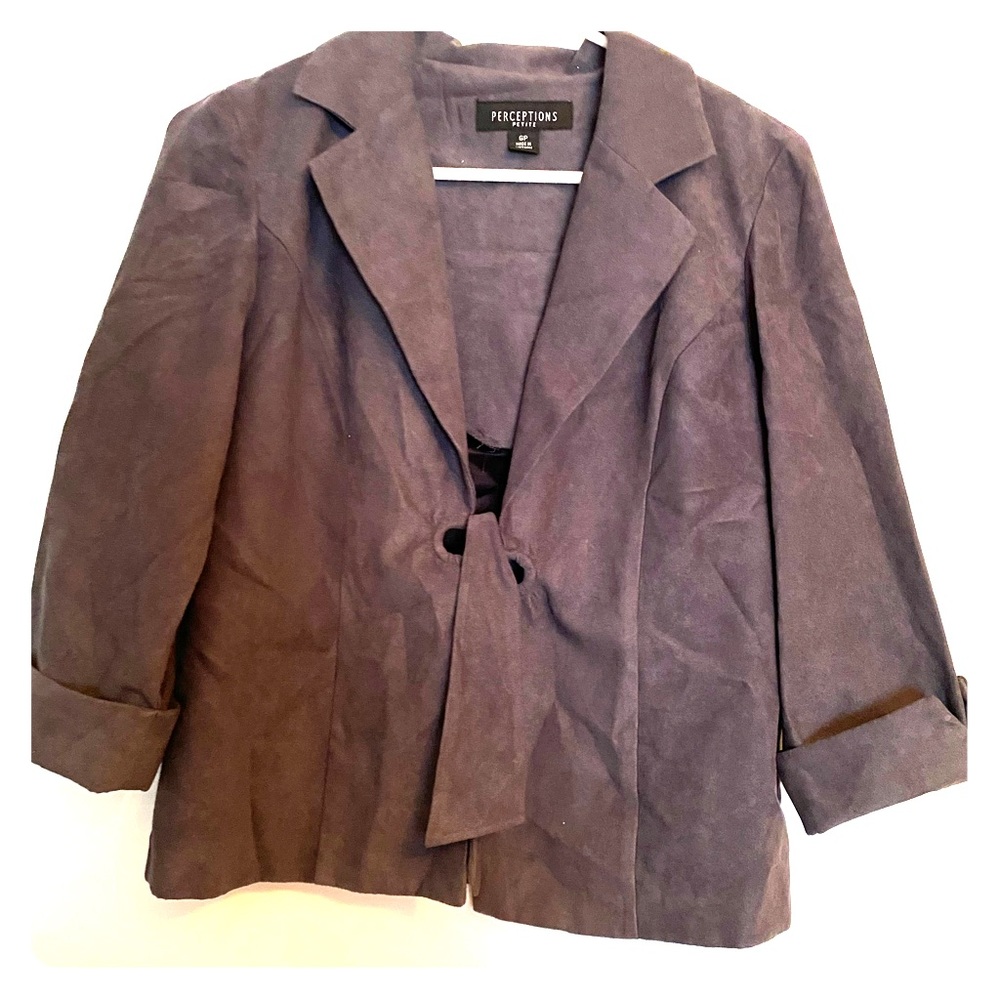 Micro suede dress blazer.